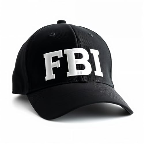 TK Gruppe Timo Klingler FBI Polizei Cap Kappe Schilmütze Basecap Swat FBI Mütze als Kostüm Accessoire Verkleidung Kostüm Damen & Herren, Fasching Karneval