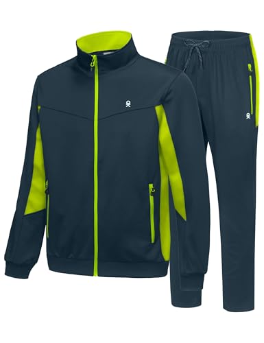 Little Donkey Andy Herren Trainingsanzug Leicht Jogginganzug Blau/Grün XL