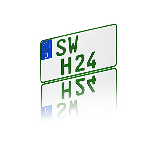 Finest Folia Traktorkennzeichen DIN-zertifizierte Kfz-Kennzeichen 240x130 255x130 für Traktor Trekker landwirtschaftliche Fahrzeuge Nummernschilder steuerbefreit (15 Kennzeichen Landmaschinen)