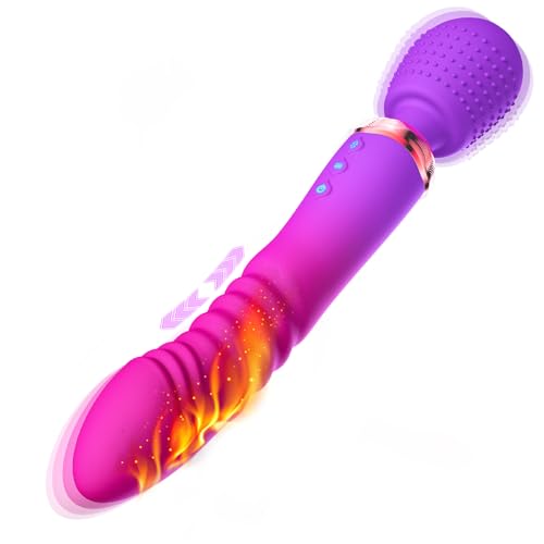 Vibrator Wand Massagegerät StoßEnder Dildo Sex Spielzeug Für die Frau, Sex Toys mit 10+5+Heizmodi Vibration Für Frauen, Sexspielzeug Für Paare Extrem Sex Vibratorensets Für Frauen Klitoris G Punkt
