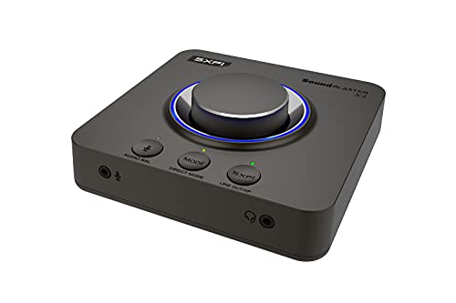 Creative Sound Blaster X4 Hi-Res 24 Bit/192 kHz externer USB-DAC und Amp-Soundkarte, Mehrkanal, 7.1 Discrete Surround, Headset-Eingang für PC und Mac