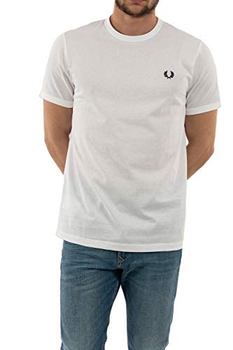 T-SHIRT UOMO FRED PERRY WHITE