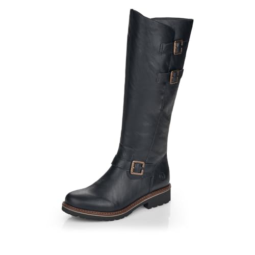 Remonte Damen R6590 Kniehohe Stiefel, schwarz / 01, 43 EU