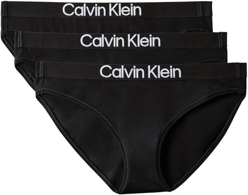 Calvin Klein Women Bikini 3PK Black (Black/Black/Black) XL