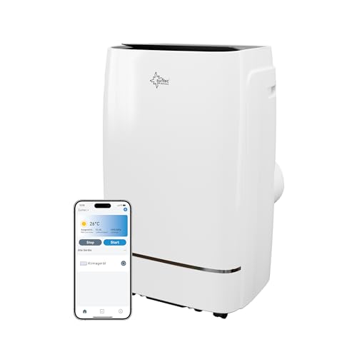 SUNTEC Mobiles Klimagerät Advance 14000 BTU APP – Klimaanlage mobil und leise mit Smart App Steuerung – Entfeuchter für Räume bis 70 qm – Mobile Kühlung & Heizung für zuhause – 14.000 BTU