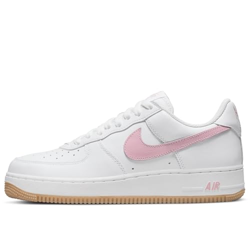 Nike Herren Air Force 1 Low Sneaker, White/Pink/Yellow, 42