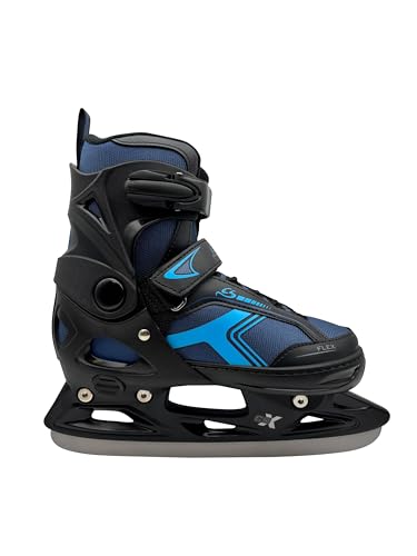 Cox Swain verstellbare Schlittschuhe Polar, Eislaufschuhe für Kinder, Jugendliche und Erwachsene bis 100KG, vorgeschliffene Edelstahlkufe, Softboot