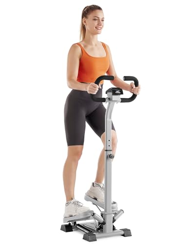 FLYBIRD Stepper mit Lenker, Twist Treppensteiger für Übungen für Beintraining, 150 kg Tragfähigkeit, stoßarmes Cardio-Gerät für Zuhause, geeignet für Anfänger