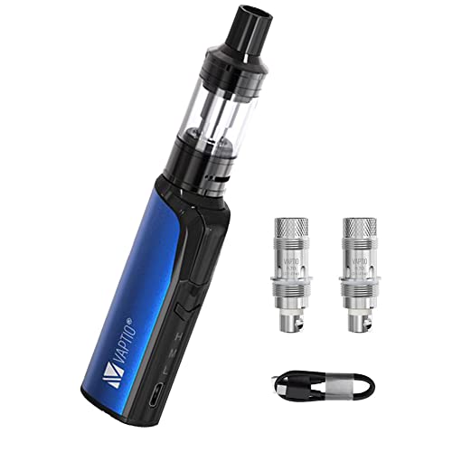 VAPTIO Cosmo Kit Elektronische Zigarette 1500 mAh 30W Power Vape Kit, Starter Kit mit 2,0 ml Cosmo Tank 2 Stück Cosmo Spule,No E Liquid No Nicotine (blue)