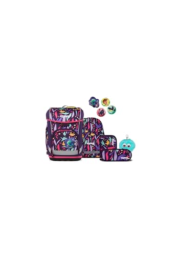 ergobag cubo light Bundle Set AW25/26, ergonomischer Schulranzen, extra leicht, Set 6-teilig, 860 g AmBärzonas - Lila
