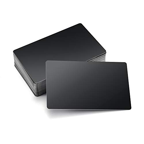 Faletony 50 x Metall Visitenkarten Aluminium Beeindruckende Rohlinge Lasermarkierung Graviertes Metall Business Visit Visitenkarten Business - Office - Büro - Geschäft - Firmengründung - Shop