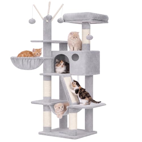 Hey-brother Kratzbaum, stabil, platzsparend, für mehrere Katzen, MPJ019-SW