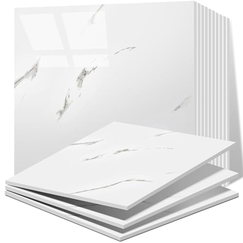 Vieshful 10 Stück Klebefliesen 30x30cm – Selbstklebende Marmoroptik Wandpaneele, PVC Fliesenaufkleber, Wasserfeste Wandverkleidung für Küche, Bad, Wohnzimmer & TV-Wand
