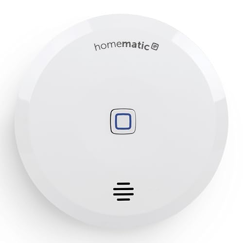 Homematic IP Smart Home Wassersensor, Wassermelder für zuverlässige Alarmierung per Sirene und Push-Benachrichtigung in der Smartphone-App bei Feuchtigkeit und Wasser (Single)