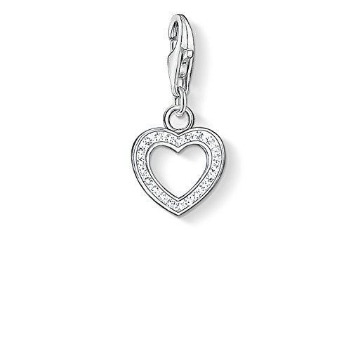 Thomas Sabo Damen Charm-Anhänger Herz Zirkonia Charm Club 925 Sterling Silber 0930-051-14