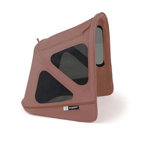 Bugaboo Donkey Sonnendach mit Lüftungsfenstern, ausziehbar für zusätzlichen und optimalen Sonnenschutz, wasserabweisend, kompatibel mit allen Bugaboo Donkey Kinderwagen, Dusty Pink