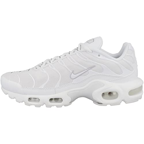 Nike Damen Air Max Plus Running Shoes, White/White-Pure Platinum, 42 EU