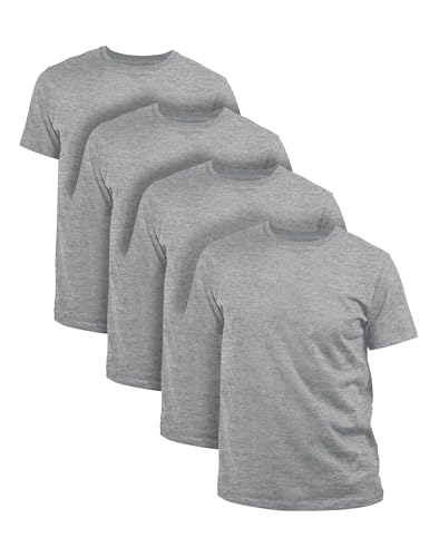 Basic Treasure 4-Pack T-Shirts für Herren 100% Baumwolle, T-Shirt Männer, Tshirt Herren - M, L, XL, 2XL oder 3XL (DE/NL/SE/PL, Alphanumerisch, L, Regular, Regular, Grau)