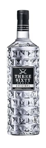 THREE SIXTY VODKA | Diamond filtrated Vodka | In der einzigartigen Facettenschliff-Flasche | Ein ungewöhnlich mildes und weiches Geschmacksprofil | 3L | 37,5% vol.