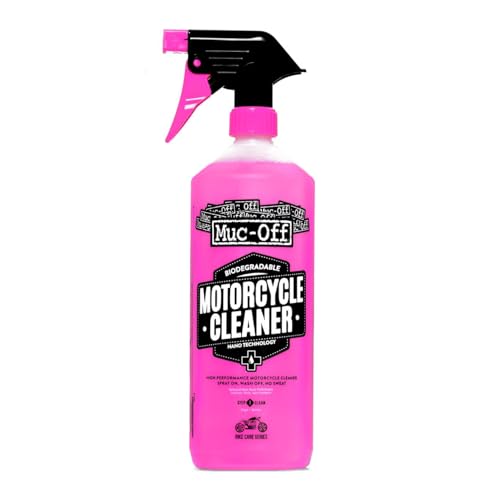 Muc Off Nano-Tech Motorcycle Cleaner Motorrad Reiniger 1 l - Hochwirksames, Biologisch Abbaubares Motorrad Reinigungsmittel Spray - Sicher auf Allen Oberflächen und für Alle Motorradtypen Geeignet