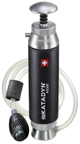 Katadyn Pocket Wasserfilter Outdoor Pumpfilter mit Keramikfilter | Trinkwasserfilter für Camping Trekking Expedition Reise Survival Notfallvorsorge | robust, langlebig, wartungsfreundlich
