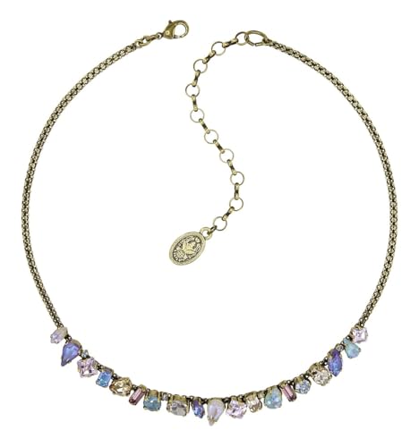 Konplott: Collier Mess to Impress big, auffallendes elegantes Collier mit Kristallsteinen im Formen- und Farbenmix, für Damen/Frauen (pastel-multi)