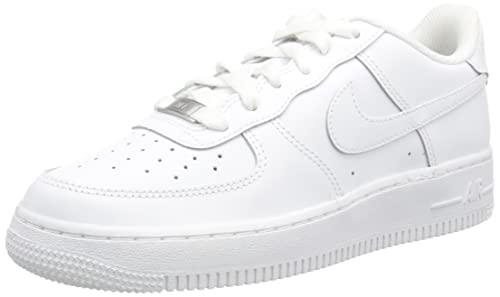 Nike Kinder Air Force 1 Le (Gs) Freizeit-Schuhe, White/White, 38.5