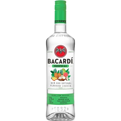 BACARDÍ Tropical, 32% Vol., 70 cl / 700 ml, weißer Rum mit dem Geschmack tropischer Früchte, reife Ananas, cremige Kokosnuss, süße Guave