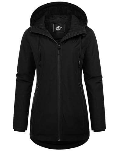 heekpek Übergangsjacke Damen Wasserdicht Winddichte mit Kapuze