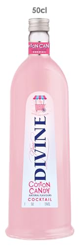 Pure Divine - Tasty Cotton Candy Likör, Aromatisierter Vodka-Cocktail - 15 Prozent Vol (1 x 0,50 l)