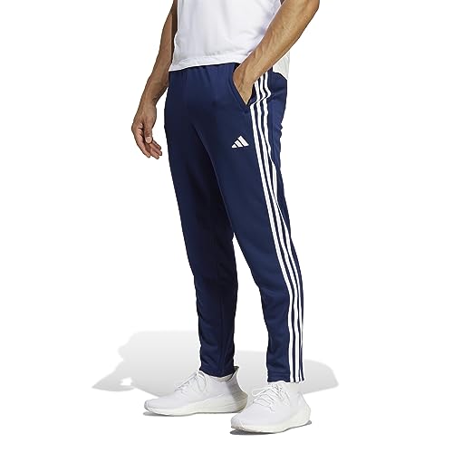 adidas Herren Train Essentials 3-Stripes Training Pants, Dark Blue/White, XL
