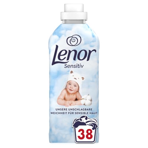 Lenor Weichspüler 12x38 Waschladungen, Sensitiv, unschlagbare Weichheit Von Lenor Für Empfindliche Haut, Hypoallergen