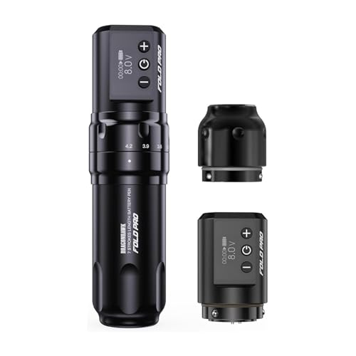 Dragonhawk Fold Pro Kabellose Tattoo Maschine Pen Batterie mit 7 Hübe 2.4-4.2mm tätowiermaschine 2pcs 1500mAh Akku für professionelle Tätowierer