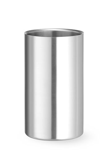 HENDI Weinkühler, BarUp, Doppelwandig, für den Gebrauch ohne Eiswürfel, Flaschenkühler, Champagnerkühler, Sektkühler, ø120x(H)180mm, Edelstahl