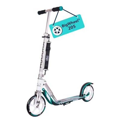 HUDORA 6956016014751 14751 BigWheel 205-Das Original mit RX Pro Technologie-Tret-Roller klappbar-City-Scooter, türkis