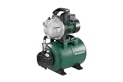 Metabo Hauswasserwerk HWW 3300/25 G – 600968000 – Nennaufnahmeleistung: 900 W– Max. Fördermenge: 3300 l/h – Ideal für 1-2 Regner – Max. Förderhöhe: 45 m – 4,5 bar