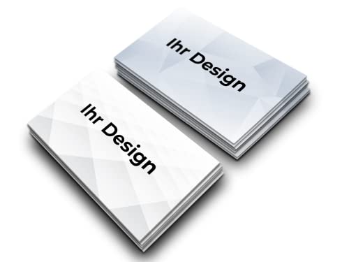 Generisch Premium Visitenkarten personalisiert (85x55mm), Premium Papier, hochwertiger Druck, hohe Qualität, selbst gestalten für Business, Unternehmen, Startup & privat (Eigenes Design), 100 Stück