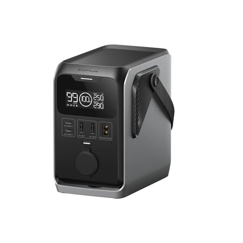 ECOFLOW TRAIL 300 DC Tragbare Powerstation, 288 Wh Ultraleichte LFP-Batterie, 300 W Solargenerator, Schnellladung, 5 Ausgänge, Sturzsicher, Solar/Kfz-Eingang, 0 dB für Camping, Reisen, Notfälle