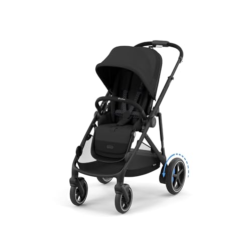 CYBEX Gold Kinderwagen e-GAZELLE S, ab Geburt-ca. 4 Jahre, Moon Black