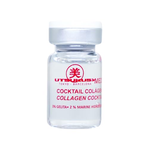 Kollagen Serum/Cocktail (steril) reduziert Falten, schützt vor neuen Falten, versorgt die Haut mit Feuchtigkeit – ideal für Microneedling (Dermapen) u. Mesotherapie (Dermaroller), Ampulle 5 ml