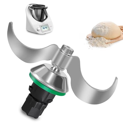 Teigmesser für Thermomix TM6, TM5, Edelstahl Teigmischmesser, Kein Teig-Rückstand und Schmutzkontamination, Schnelle Reinigung des Teigmessers, Thermomix Zubehör TM6 TM5 Mixmesser Ersatz