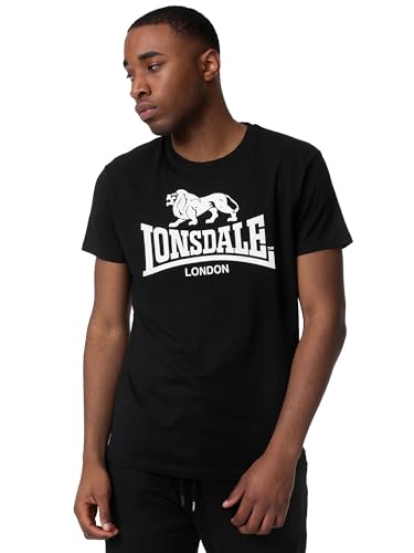 Lonsdale Herren St. Erney T Shirt, Schwarz, L EU