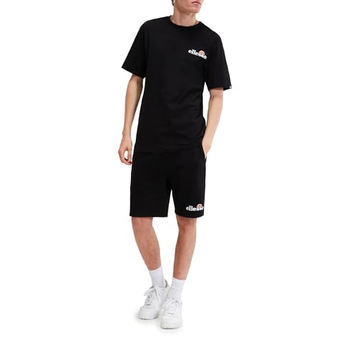 Ellesse Herren Voodoo T-Shirt, Kurzarm, Einfarbig, Regular Geschnitten, Schwarz, L EU