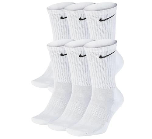 NIKE 6 X Socken 2 X 3er Pack SX4508 SX7664 BB, Farbe:Weiß, Größe:L = 42-46