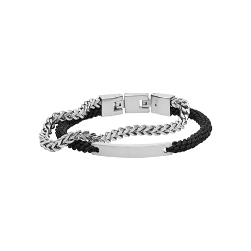 Fossil Armband Für Männer Vintage Casual, Innenlänge: 180mm - 195mm Silber Edelstahlarmband, JF03325040