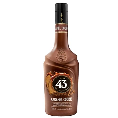 Licor 43 Caramel Cookie Likör (1 x 700 ml) – Cremiger Karamell-Keks-Likör mit Vanille, Zimt und Zitrus – Spanischer Genuss auf Eis