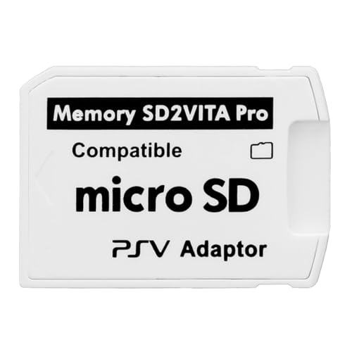 Sarini PS Vita 5.0 SD-Speicherkartenadapter, Kartenhalter, Memory Stick-Konvertierungshülle für PS Vita 1000 2000, kompatibel mit HENkaku Enso System, einfaches Einschieben und Aufklappen