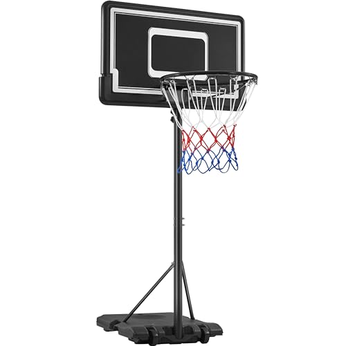 Yaheetech Mobiler Basketballständer Höhenverstellbare 219–249 cm mit Rollen