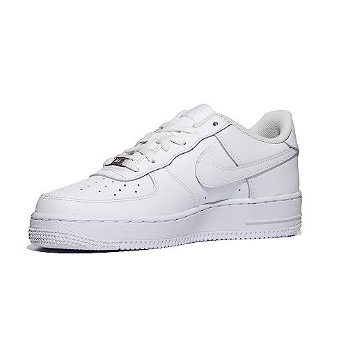 Nike AIR Force 1 LE (GS), Basketballschuh, White/White,
