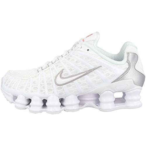 Nike Damen Track and Field Shoes Sneaker, Mehrfarbig White White Metallic Silver Max Orange 000, 38 EU